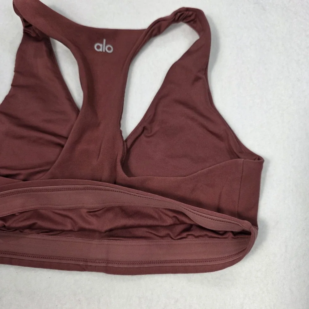 Alo Yoga Lounge Bra Seamless Rose Bralette Medium Activewear
